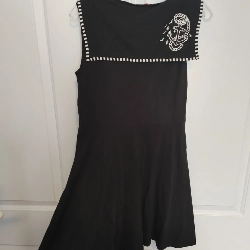 NEW Hell Bunny XS Nautical Collared Dress Size XS - Picture 8 of 8